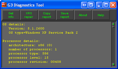 WiNRADiO G3 Series Diagnostic Tool